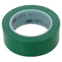 Tape marking green L 33M W 38Mm Thk 0.13Mm 2.5N/Cm 130  3M-471-38-33/Gn 471-38-33/Gn