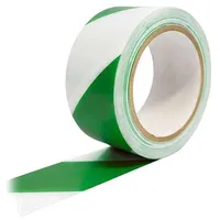 Tape marking green-white L 33M W 50Mm self-adhesive vinyl  Coba-Tp130402 Tp130402