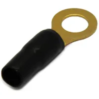 Terminal ring M8 10Mm2 gold-plated insulated black  Zko10X84-Bk 30.4700-13