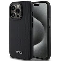 Tumi Tuhmp15Lrbak iPhone 15 Pro 6.1 czarny black hardcase Leather Balistic Pattern Magsafe  3666339203306
