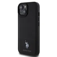 U.s. Polo Pu Leather Mesh Pattern Double Horse Case for iPhone 15 Black  Ushcp15Spmak 3666339195786