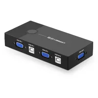 Ugreen 30357 Kvm Switch Box 2-Port Vga Video Adapter 2 in 1 Black  6957303833573