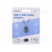 Usb to Jack adapter 3.5Mm 3Pin socket,USB C plug black  Ua0424