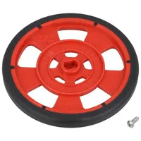 Wheel red Shaft two sides flattened screw Ø 69Mm W 7.62Mm  Pololu-980 Gmpw-R Red With Encoder Stripes