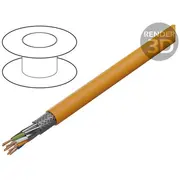 Wire S/Ftp 4X2X23Awg 7 wire Lszh orange 500M Øcable 7.5Mm  Dk-1745-Vh-5