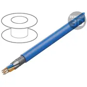 Wire S/Ftp Cat 6A 4X2X23Awg Cu wire Lszh blue 500M Cpr Eca  Dk-1641-A-Vh-5