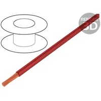 Wire Tly stranded Cu 0.12Mm2 Pvc red 150V,300V 200M Class 5  Tly0.12-Rd