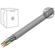 Wire U/Ftp Cat 6A 4X2X27Awg Cu stranded Lszh grey 305M  Dk-1623-A-P-305