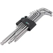 Wrench hex key-set Hex Plus,Spherical stainless steel 9Pcs.  Wera.05073544001 05073544001