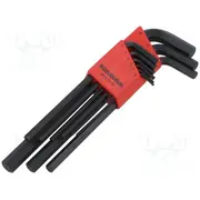 Wrench hex key-set Protanium,Steel long Gorillaproof 9Pcs.  Bondhus-12199 12199