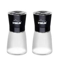 Stoneline  Salt and pepper mill set 21653 Mill Housing material Glass/Stainless steel/Ceramic/PS The high-quality ceramic grinder is continuously variable can be adjusted to various grinding degrees. Spices ground anywhere between 4020728216534