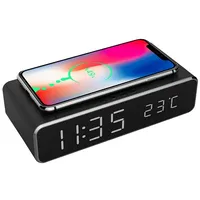 Gembird Digital alarm clock with wireless charging function Black  Dac-Wpc-01 8716309107778