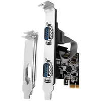 Pci-Express card with two 250 kbps serial ports. Asix Ax99100. Standard  Low Profile. Pcea-S2N