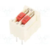 Switch Dip-Switch Poles number 2 Off-On 0.025A/50Vdc Pos  5161390-2