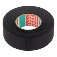Tape textile W 25Mm L 25M Thk 0.16Mm Automotive rubber black  Tesa-51025-25 51025-00006-10