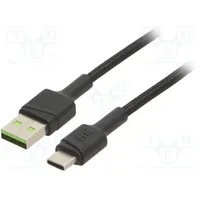 Cable Usb 2.0 A plug,USB C plug 1.2M black 480Mbps  Gc-Kabgc06 Kabgc06