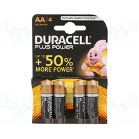 Battery alkaline 1.5V Aa non-rechargeable 4Pcs Plus  Bat-Lr6/Dr-Plus-B4 Lr6 Power K4