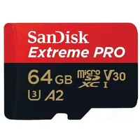 Memory card Extreme Pro,A2 Specification microSDXC R 200Mb/S  Sdsqxcu-064G-Gn6Ma