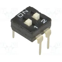Switch Dip-Switch Poles number 2 On-Off 0.1A/24Vdc Pos  Eah102E Ndi-02H-V