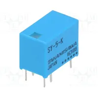 Relay electromagnetic Spdt Ucoil 5Vdc 2A 0.5A/120Vac Pcb  Sy-5-K