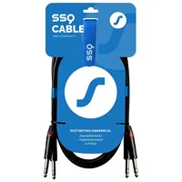 Ssq Jsjs1 Ss-1456 Cable 2X Jack Stereo - 1 m Black  5907688758832 Nglssqkab0018