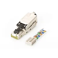 Digitus Shielded Rj45 plug, 6A category, for Awg 22-27 mounting,  10 Gbit Ethernet, Dn-93631