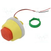 Switch emergency stop 22Mm Stabl.pos 2 red Led 120V Ip66  Zb5As84W2G
