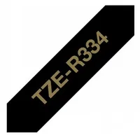 Tze-R334 dekor.auduma lente, Zelts uz Melnu, 12Mm x 4Metri  Tzer334
