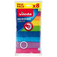 Cleaning Cloth Vileda Microfibre Colors 8 pcs  171216 4023103185975 Spdvi1Sci0008