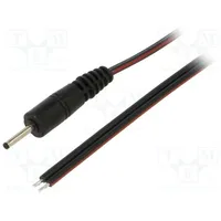 Cable 2X0.75Mm2 wires,DC 2,35/0,7 plug straight black 0.5M  P07-Tt-T075-050Bk