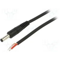 Cable 1X1Mm2 wires,DC 4,8/1,7 plug straight black 1.5M  P48-Tt-C100-150Bk