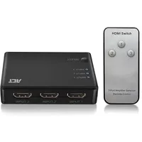 4K Hdmi switch 3 ports, display sources on one monitor.  Actac7845 8716065491340