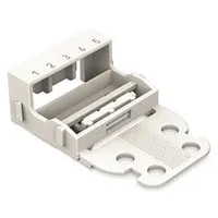 Mounting Carrier - For 5-Conductor Terminal Blocks 221 Series 4 mm² Screw White  Wg221505 5410329715977