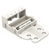 Mounting Carrier - For 5-Conductor Terminal Blocks 221 Series 4 mm² With Snap-In Foot Horizontal White  Wg221515 5410329716042