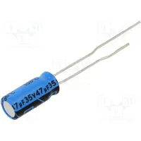 Capacitor electrolytic Tht 47Uf 35Vdc Pitch 2Mm 20 2000H  Grc00Aa4701Vtnl