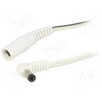 Cable 2X0.5Mm2 Dc 5,5/2,1 plug,DC socket angled 0.5M  A21-C21-T050-050Wh
