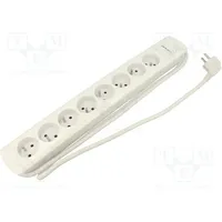 Extension lead 3X1.5Mm2 Sockets 8 white 1.8M 16A  Qoltec-50280 50280