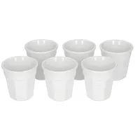 Bialetti set of 6 white espresso cups 700000595  8006363010368 Wszbltkup0002