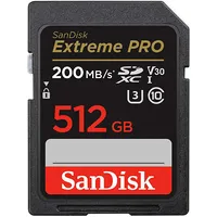 Sandisk Extreme Pro Sdxc 512Gb 200 140 Mb s Uhs-I U3 memory card Sdsdxxd-512G-Gn4In  619659188665 Pamsadsdg0332