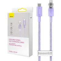 Fast Charging cable Baseus Usb-C to Lightning  Explorer Series 1M, 20W Purple Cats010205 6932172629045 048743