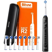 Sonic toothbrush with tips set and travel case Bitvae R2 Black  BlackHeadsCase 6973734201347 050691
