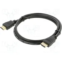 Cable Hdmi 1.4 plug,both sides Len 1M black 30Awg  Savkabelcl-37