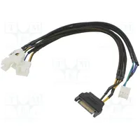 Wire for fan supplying Plug straight 0.3M splitter 3X  Ak-Cbfa06-30