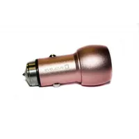 Evelatus Universal Car Charger Ecc01 Pink 2Usb port 3.1A with stainless steel escape tool  4751024976616