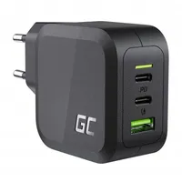 Power charger Green Cell Gc Powergan 65W 2X Usb-C Delivery, 1X Usb-A compatible with Quick Charge 3.0  048424