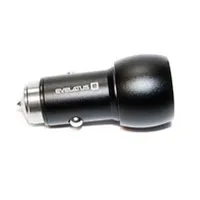 Evelatus - Car Charger Ec7Dc01 Black 3.1A 2Usb port with stainless steel escape tool  4-Ecc01 Blk 4751024976593