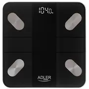 Adler  Smart Bathroom Scale Ad 8186B Maximum weight Capacity 180 kg Accuracy 100 g Body Mass Index Bmi measuring Black 5905575903440