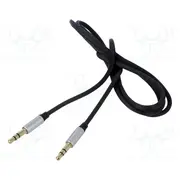 Audio kabelis 2X3.5Mm Jack, 50Cm  audio cable Aux plug - jack 3.5 mm stereo Baseus 100Cm Cam30-Bs1