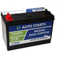 Auto Starts Marine Dual Purpose Battery 31M 750Wh 12V 110Ah C20 750A En 330X172X217/238 1/1  Ast-31M
