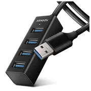 Axagon Hue-M1Al Mini Usb-A-Hub 4X Usb-A 3.2 Gen 1  silber - 2M 8595247906212
